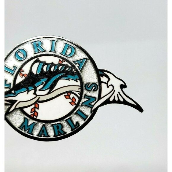 Vintage 1992 Florida Marlins Baseball Marlin Fish Design Button Pin - Picture 2 of 12